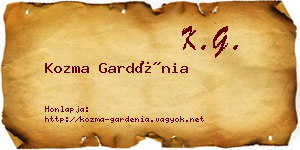 Kozma Gardénia névjegykártya